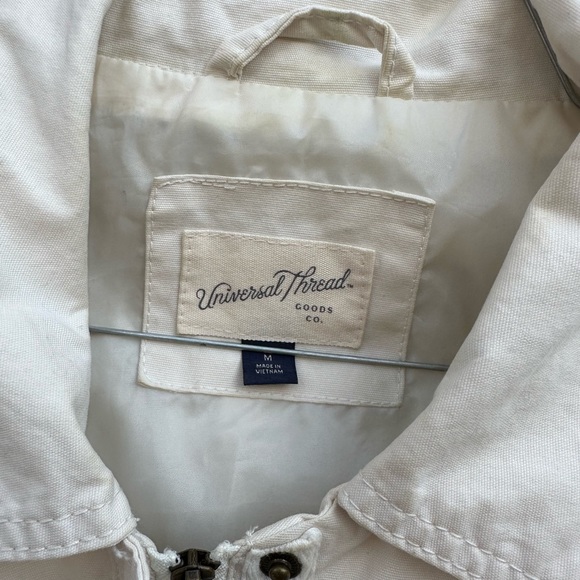 Target Universal Thread white collared utility jacket (size medium) with POCKETS - Picture 6 of 6